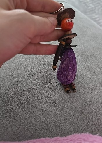 Mor Boncuklu Bohem Anahtarlık - Görsel 3