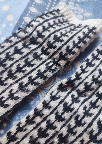 desenli el örgüsü çorap patik - Görsel 2