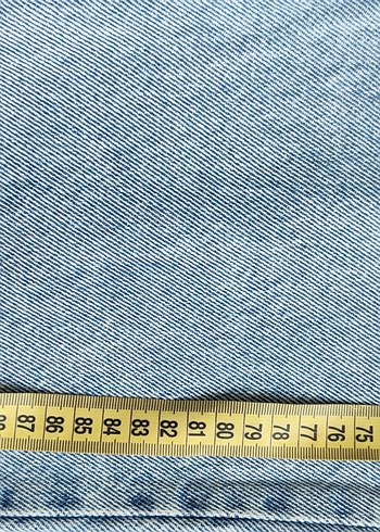 erkek Mavi Midi Boy Bol Kesim Kot Pantolon - Görsel 4