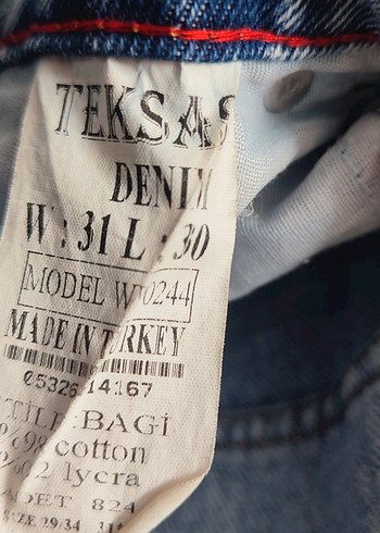 erkek Mavi Midi Boy Bol Kesim Kot Pantolon - Görsel 3