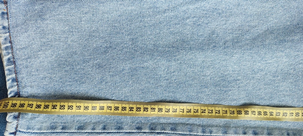 erkek Mavi Midi Boy Bol Kesim Kot Pantolon - Görsel 4