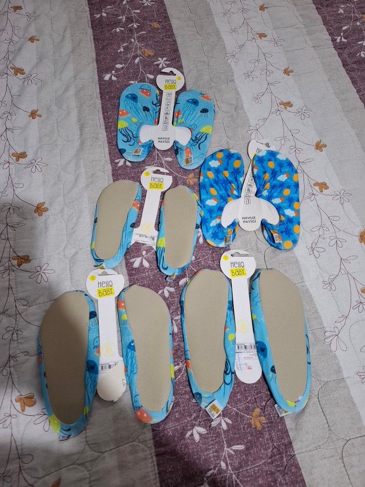 Çocuk Havuz Patik Çorapları Renkli Desenli - Görsel 2