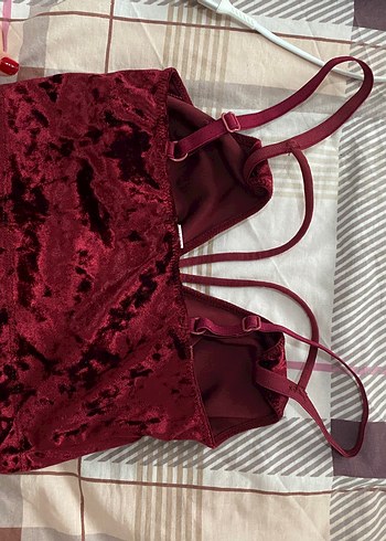 Addax Bordo Desenli Kadın Bralet