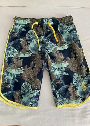 Erkek Çocuk Mavi Batik Desenli Şort