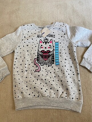 Gri penye sweatshirt