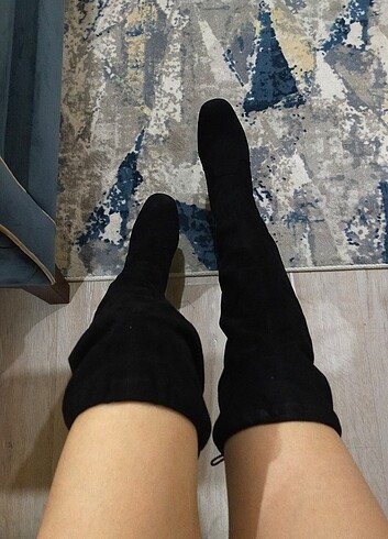 39 Beden siyah Renk Çorap çizme süet