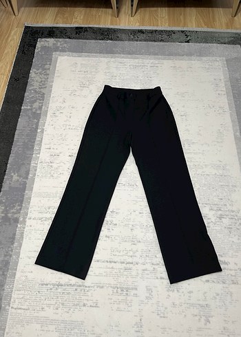 Düz paça siyah pantolon - Görsel 4