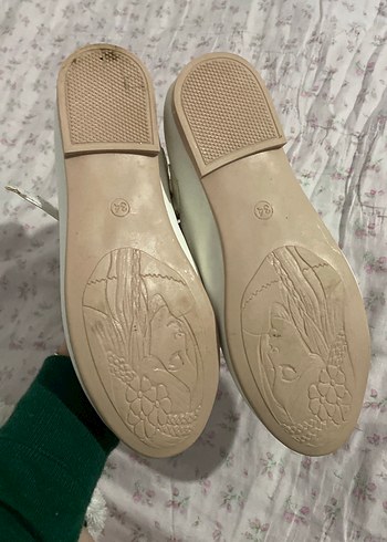 Beyaz Kız Çocuk Tokalı Babet Ayakkabı - Görsel 4