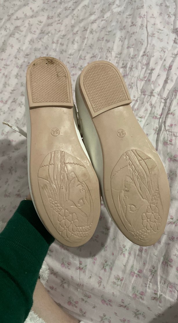 Beyaz Kız Çocuk Tokalı Babet Ayakkabı - Görsel 4