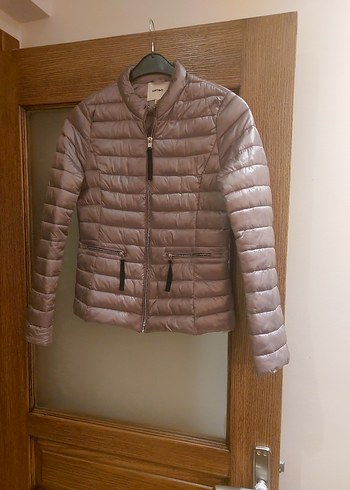 Koton marka vizon Fermuarlı İnce Mont XS beden - Görsel 5