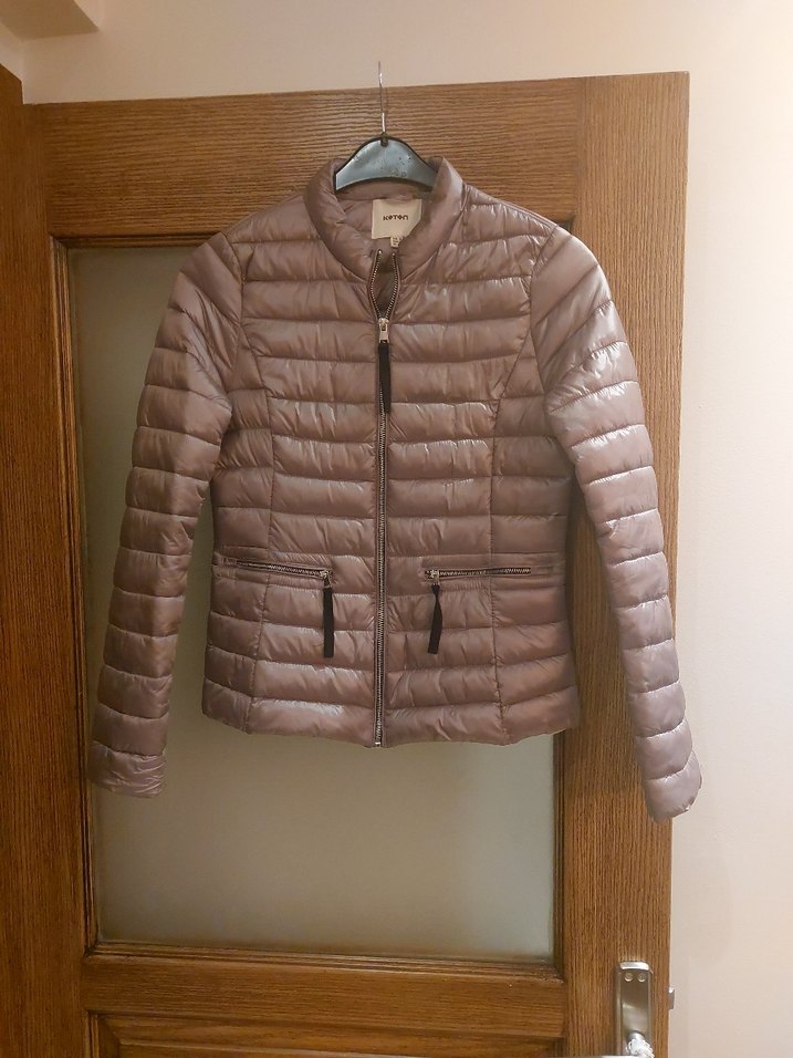 Koton marka vizon Fermuarlı İnce Mont XS beden - Görsel 4