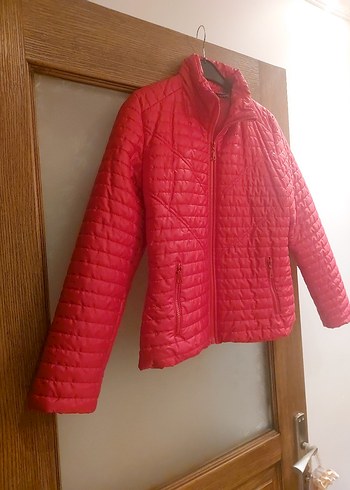 Trendyol Kırmızı Fermuarlı Kadın Midi Mont - Görsel 3