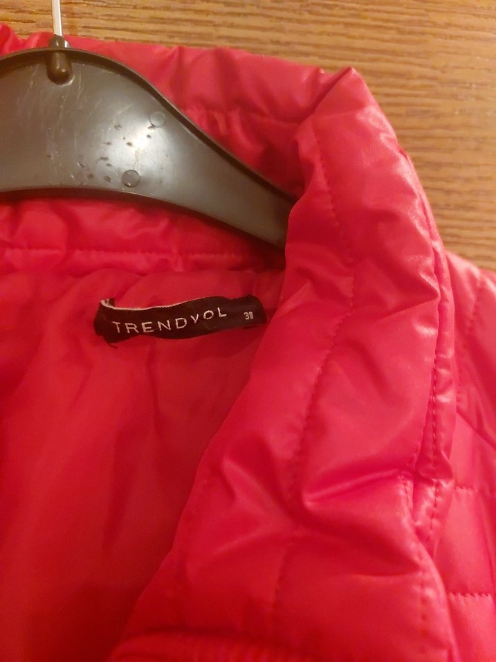Trendyol Kırmızı Fermuarlı Kadın Midi Mont - Görsel 4