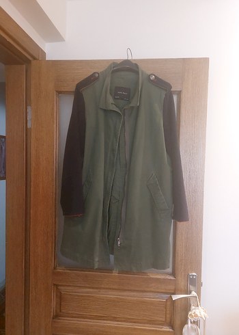 Zara Basic Kadın Haki Düğmeli Ceket - Görsel 2