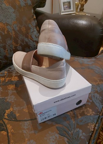 ELLE marka Bej Deri Platform Kadın Spor Ayakkabı 38 numara - Görsel 8