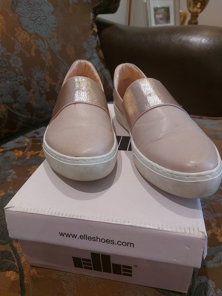 ELLE marka Bej Deri Platform Kadın Spor Ayakkabı 38 numara - Görsel 2