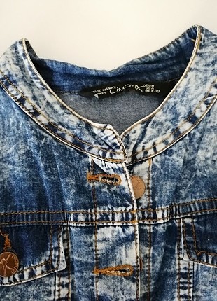 38 Beden mavi Renk Jean ceket
