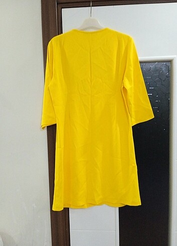 l Beden sarı Renk Tunik elbise