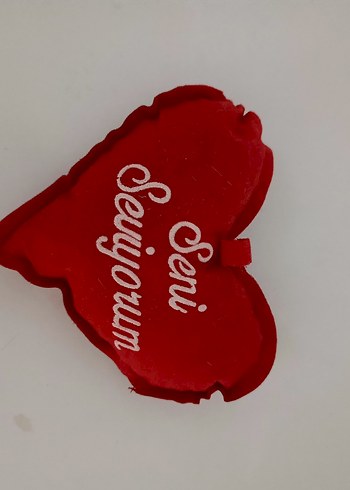 Kırmızı Kalp Şeklinde Banyo Süngeri - Görsel 2