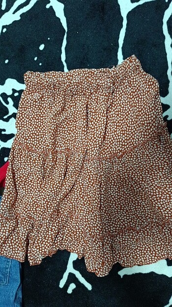 s Beden turuncu Renk Yazlık etek