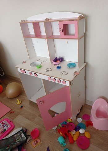 Ikea Pastel Pembe Çocuk Oyun Mutfak Seti