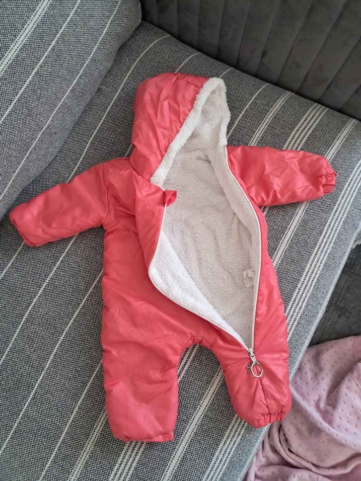 Kız Bebek Pembe Kapüşonlu Tulum - Görsel 2