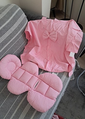 kız bebek pusrt minderi ve örtüsü - Görsel 2