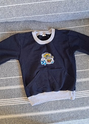 Gri Baskılı Erkek Çocuk Sweatshirt - Görsel 2