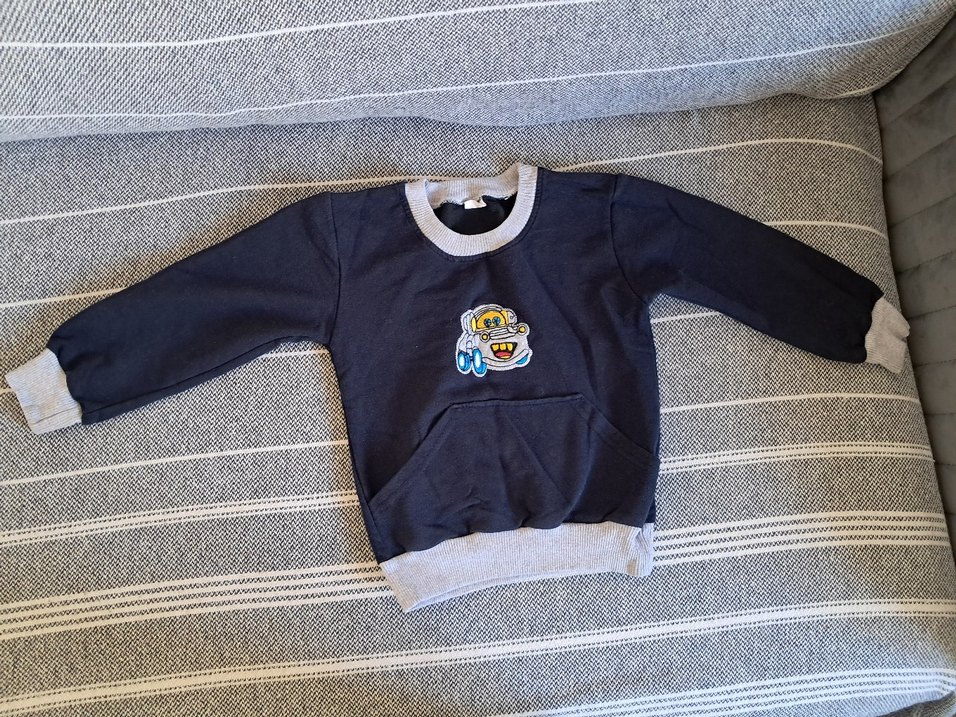 Gri Baskılı Erkek Çocuk Sweatshirt - Görsel 2