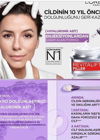 Beden L'Oréal Revitalift Filler Yoğun Dolgunlaştırıcı Gündüz Kremi