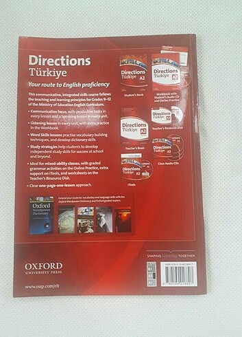  Beden Oxford Yayınları Directions Türkiye A2 Student's Book + Workbook