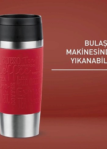 Tefal Kırmızı Çelik Termos Bardak - Görsel 5