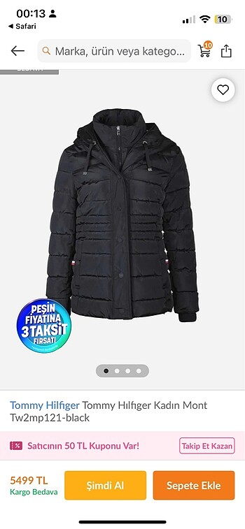Tommy Hilfiger Kadın Mont