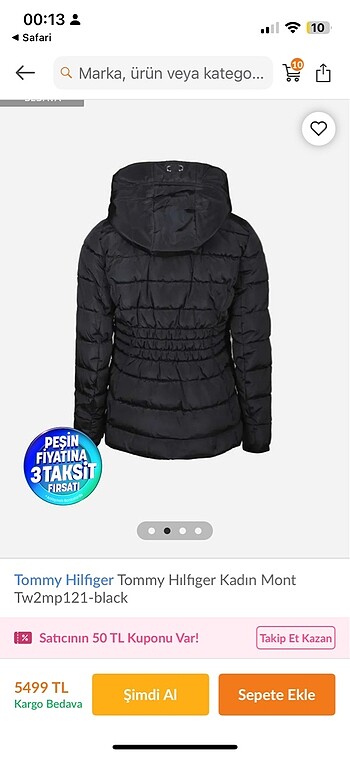 Tommy Hilfiger Tommy Hilfiger Kadın Mont