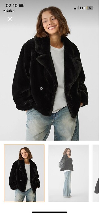 Stradivarius peluş mont
