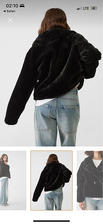 m Beden Stradivarius peluş mont