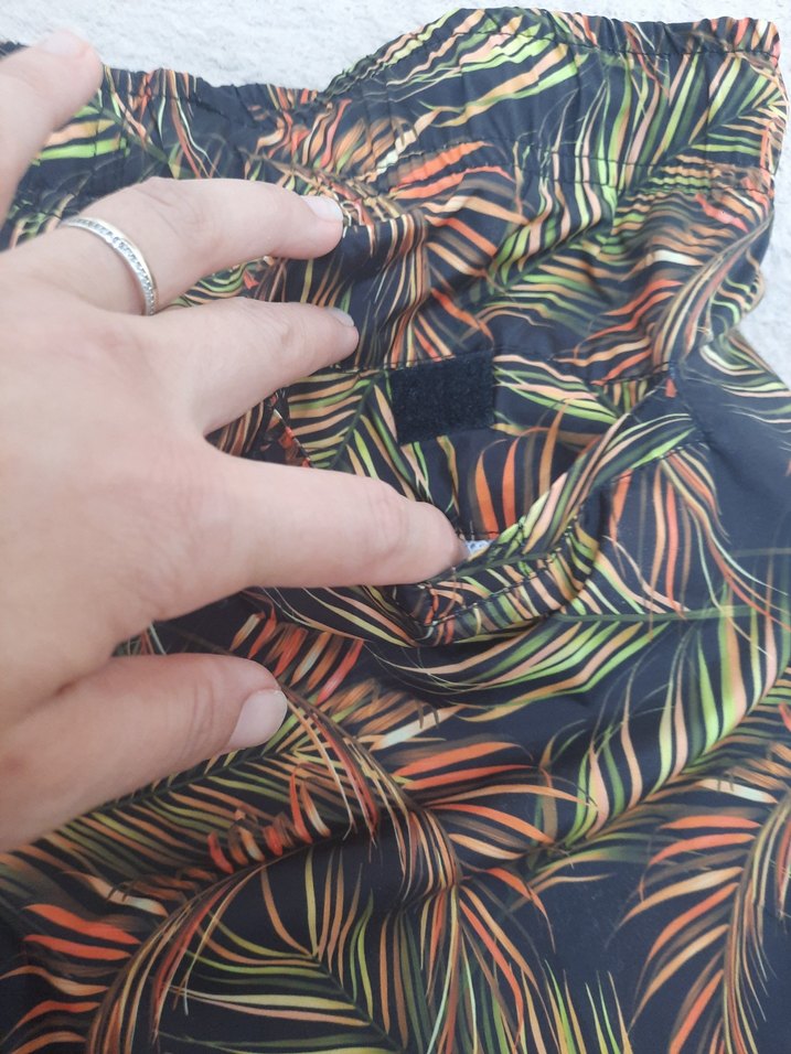 Erkek Kahverengi Bağcıklı Desenli deniz Şortu - Görsel 5