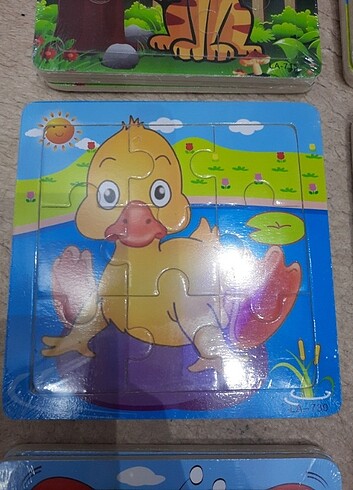  Beden Renk Yeni ve etiketli 4lu 9 parcali ahşap puzzel