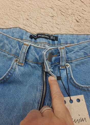 xs Beden mavi Renk Etiketli&Yeni Jean şort