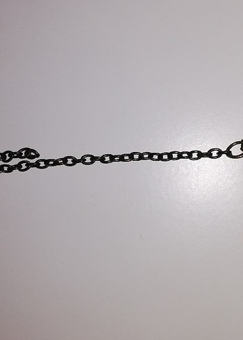 Siyah tavus renkli taşlı kolye - Görsel 5