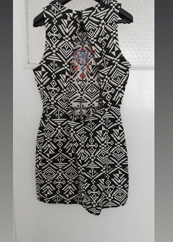 Nakışlı Boncuklu Bohem Kısa elbise - Görsel 18