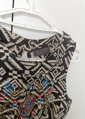 Nakışlı Boncuklu Bohem Kısa elbise - Görsel 6