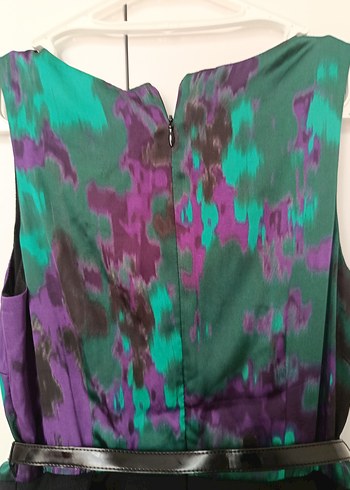 Kadın Mor Siyah Kemerli kısa günlük Elbise - Görsel 8