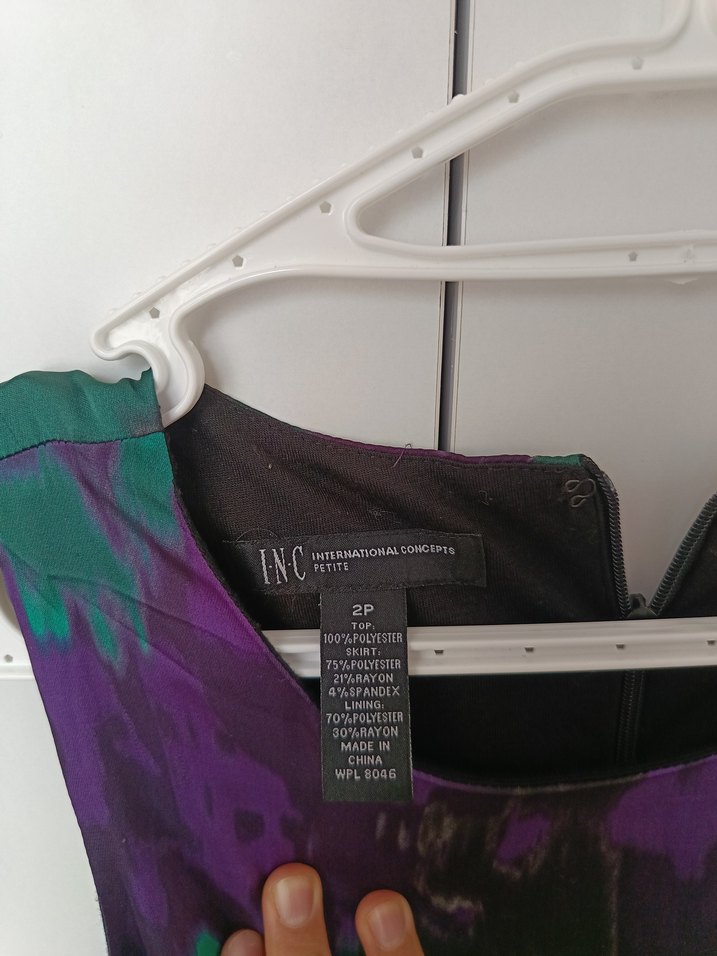 Kadın Mor Siyah Kemerli kısa günlük Elbise - Görsel 3