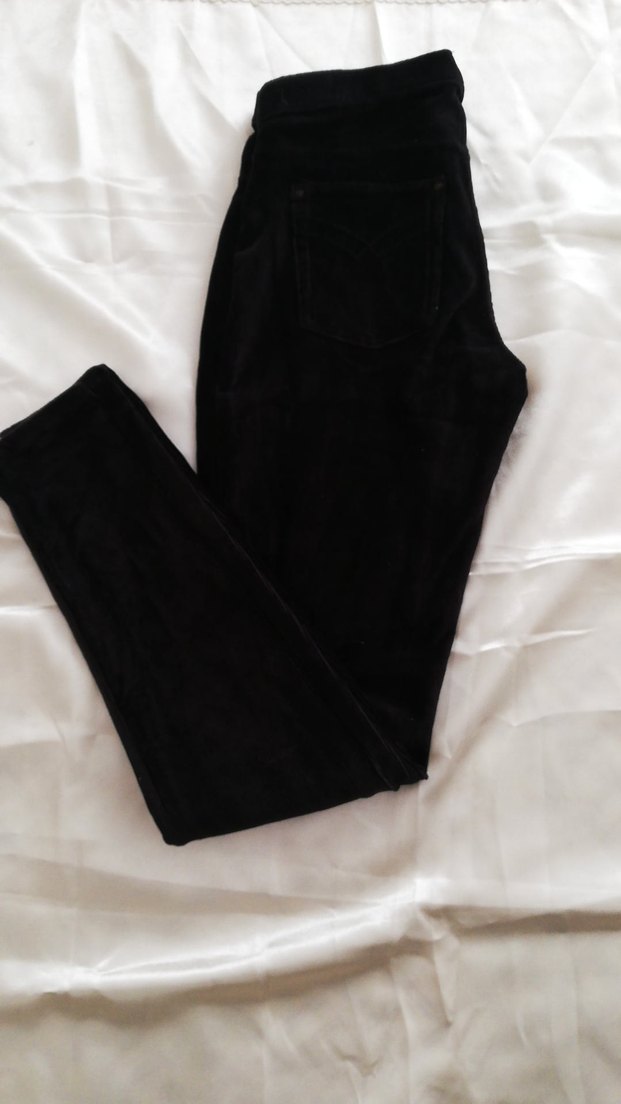 Siyah kadife tayt - Görsel 4