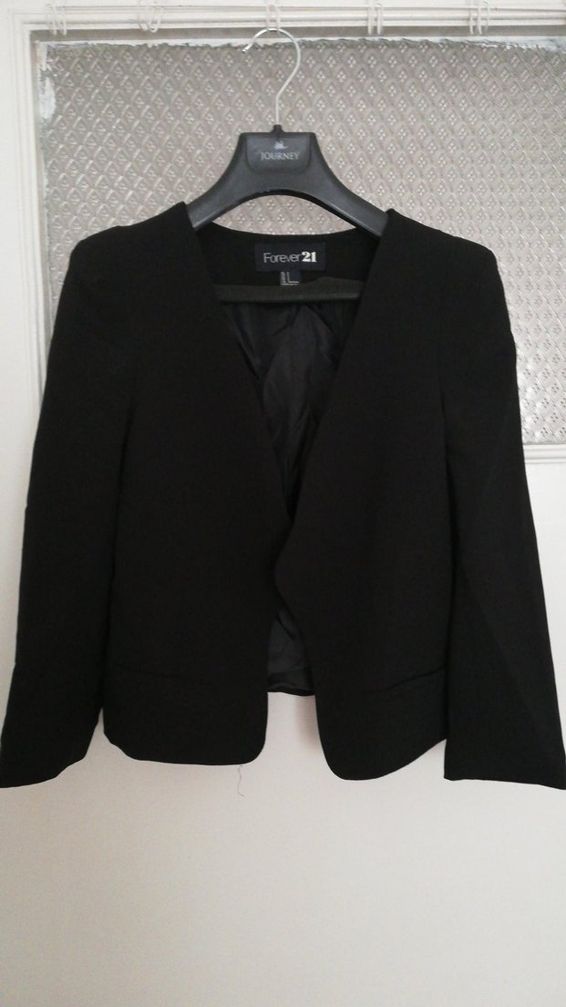 Forever21 Siyah Midi Blazer - Görsel 4