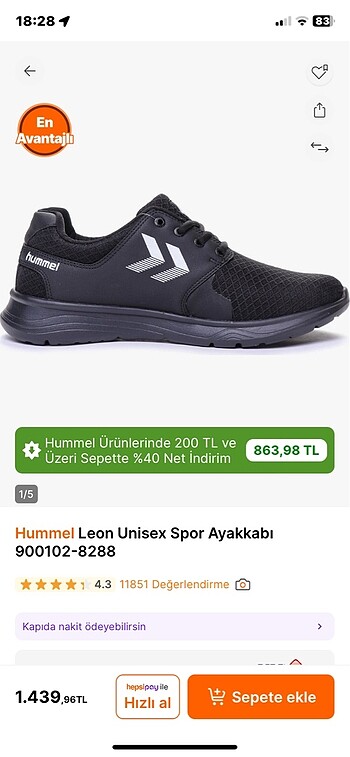 Hummel sıfır kutusunda hiç kullnılmadı hediye geldiği için satıyorm