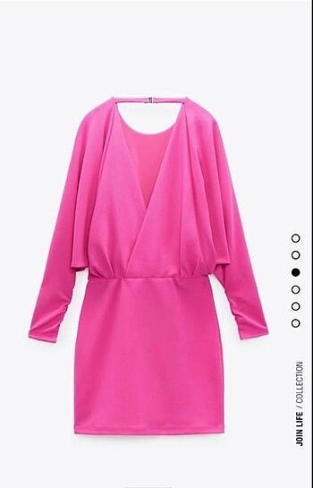 Zara Zara fuşya pembe elbise