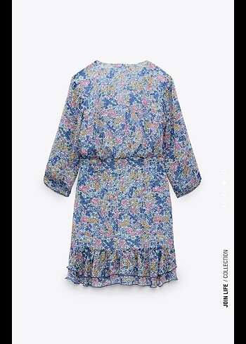 Zara Zara çiçek desenli şifon elbise
