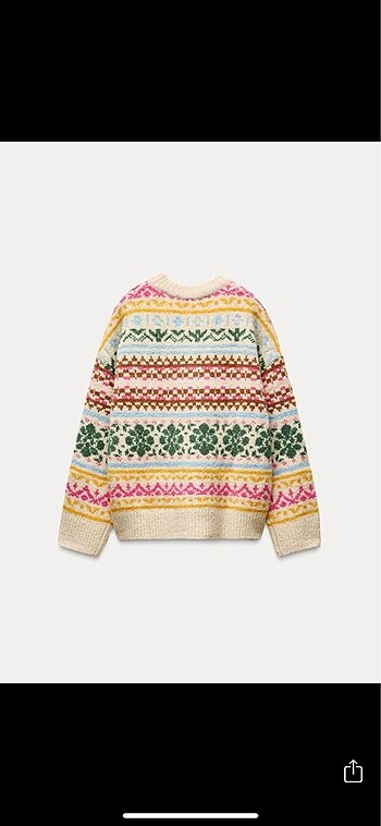 Zara Zara oversize desenli kazak